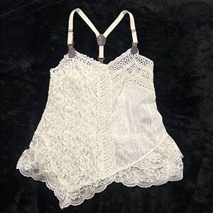 Cecico Cream Lace Camisole Top